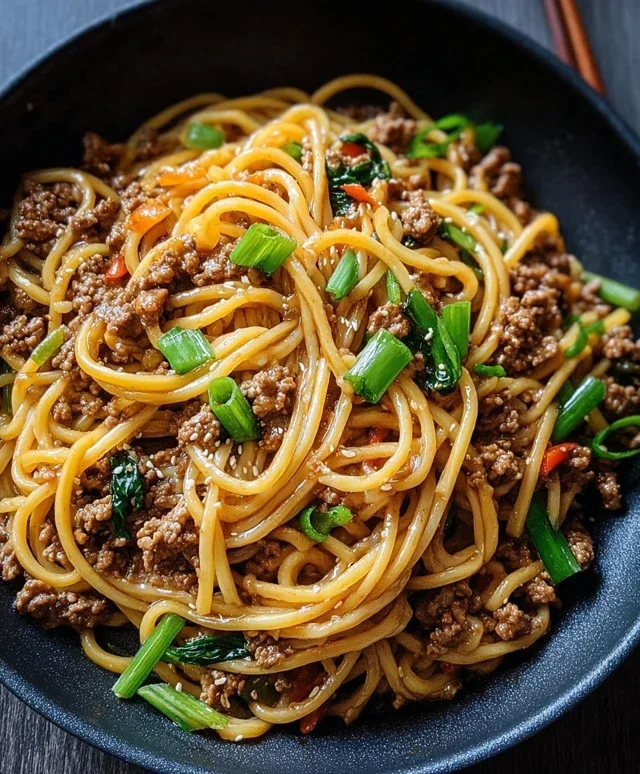 Asian Ground Beef Noodles