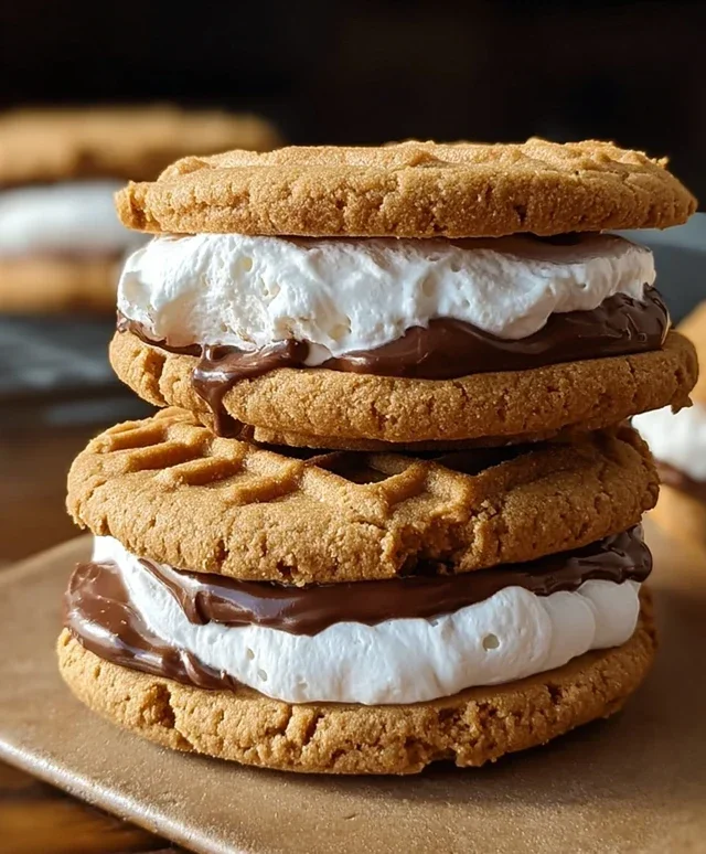 Peanut Butter S'mores Sandwich Cookies