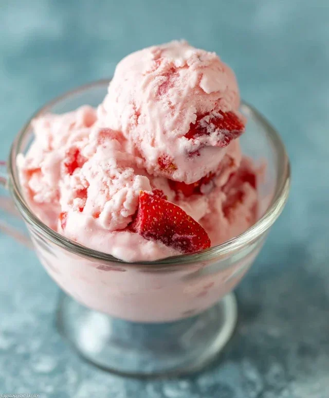 Homemade Strawberry Ice Cream